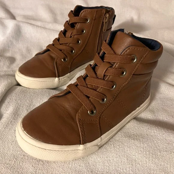 Cat & Jack Brown High-Top Sneakers - Picture 2 of 10